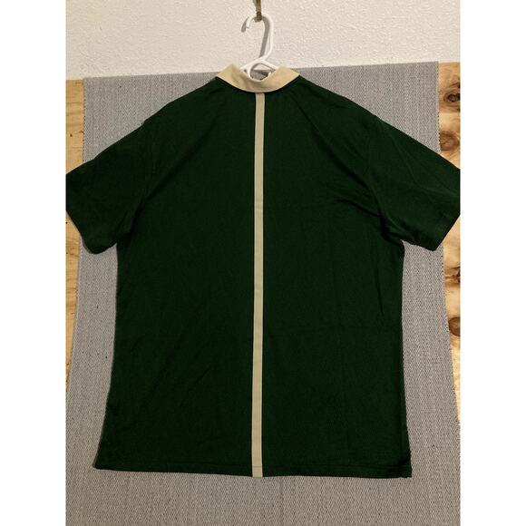 Nike Baylor University Polo Men's XL Green Logo Stripe Preppy Performance Golf - Picture 4 of 7